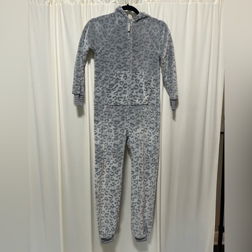 More Than Magic Gray Snow Leopard Pajama Onesie Jumper